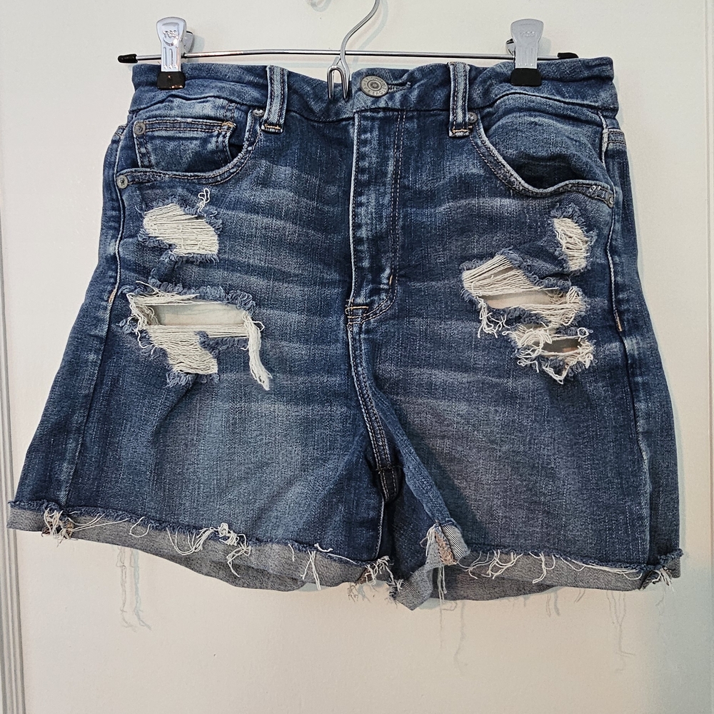 American Eagle Blue Distressed Jean Shorts
